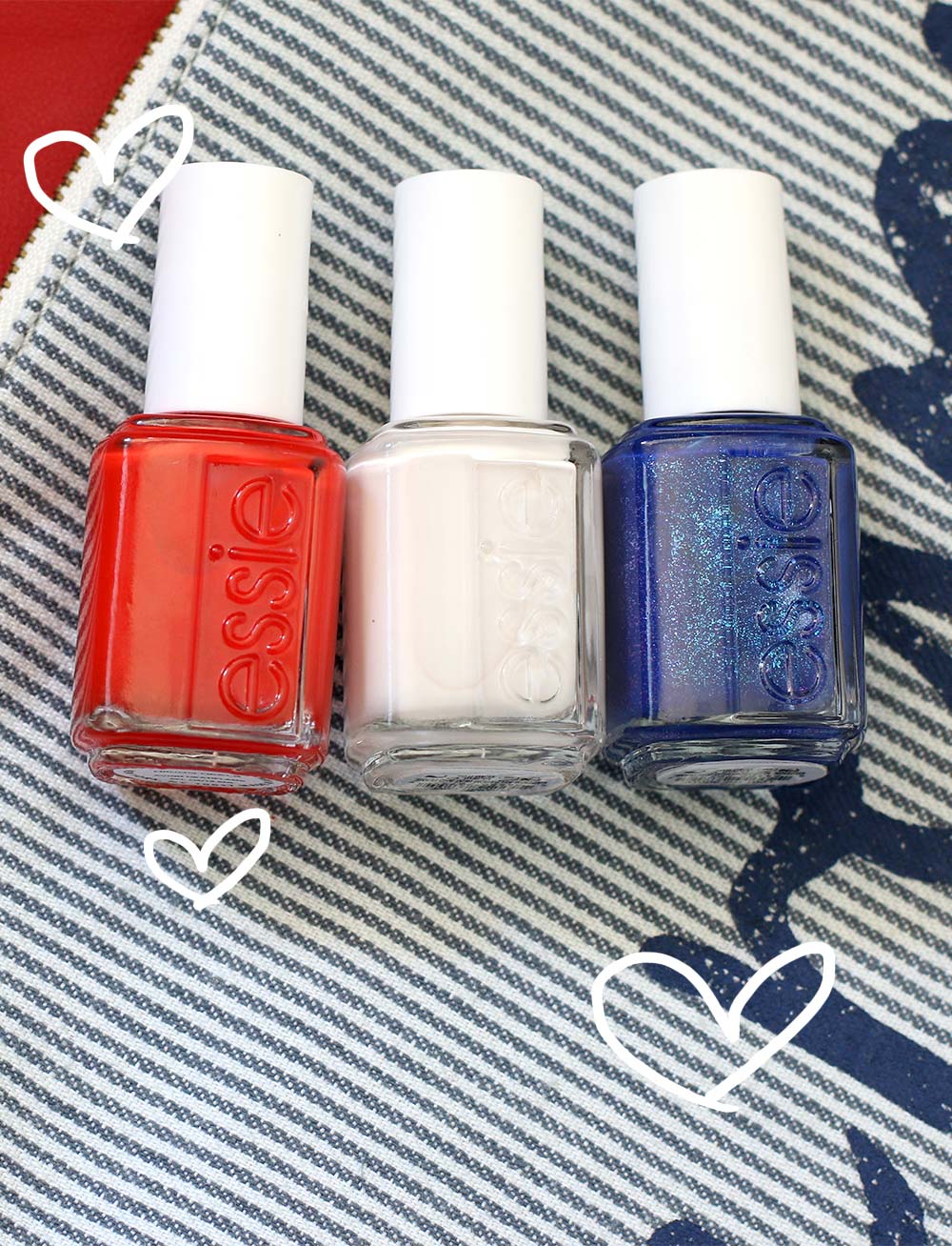 essie red white blue