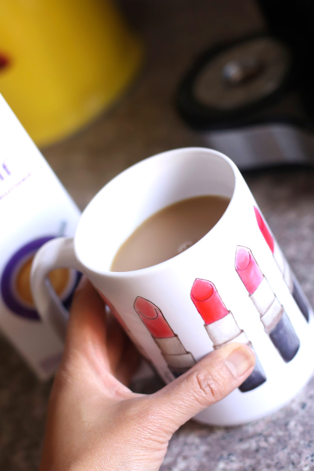 lipstick swatch a thon mug coffee