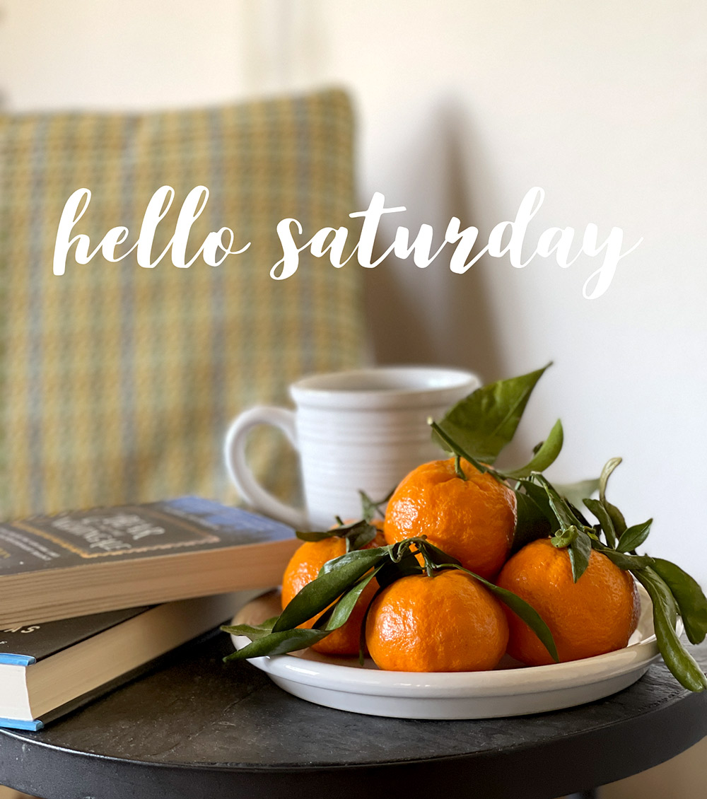 saturday mandarin oranges books tea