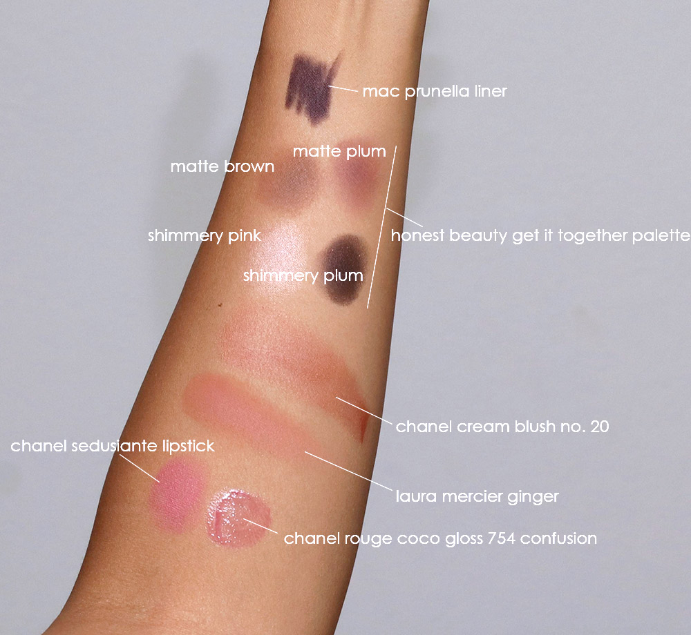 plum liner with honest beauty get it together palette 4